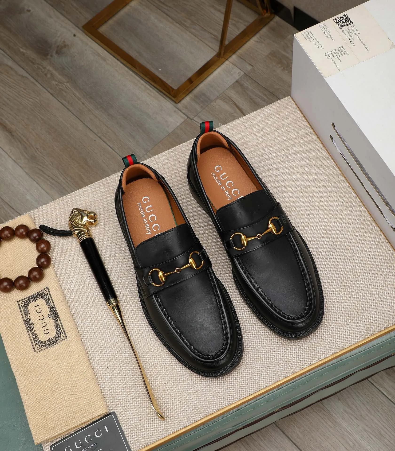 Men's men's shoes💰500📛📛Original (water-dyed cow lining) Gucci GUCCI official website formal shoes🌀 Italian🇮🇹imported cowhide➕top imported water-dyed cowhide lining💋Finely handmade original bottom, the real thing looks better when photographed in person Standard size 38-44